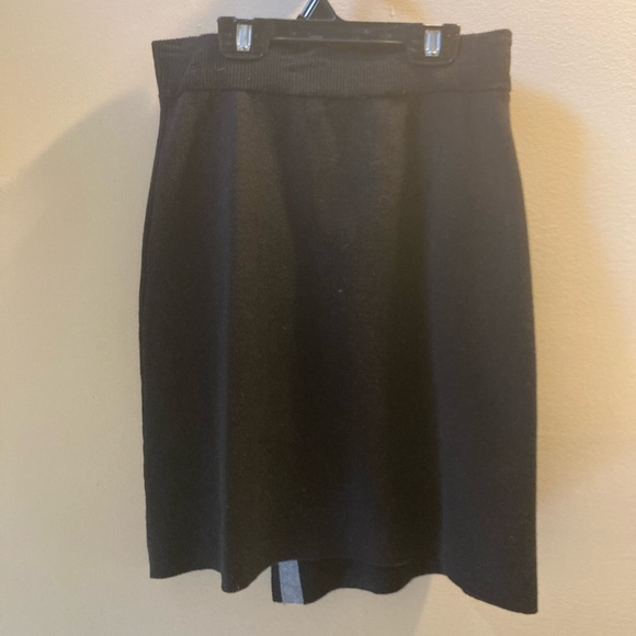 Canifa Black Knee-Length Wrap Pencil Skirt - Picture 3 of 5